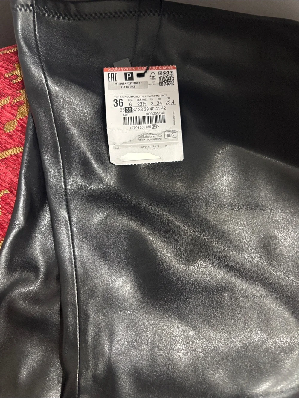Zara Black Over-the-Knee Pointed-Toe Heeled Boots